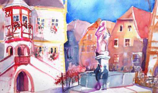 Aquarellexkursion in Würzburg - die Stadt pleinair erkunden